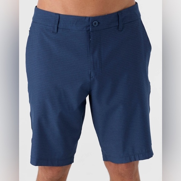 Hang Ten mens flat front blue plaid hybrid shorts Sz-32. X15 - Picture 2 of 12